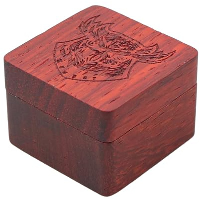 Alnicov Gitarrenplektrum-Aufbewahrungsbox, Palisanderholz, Plektrum-Box, Geschenkbox – Eule