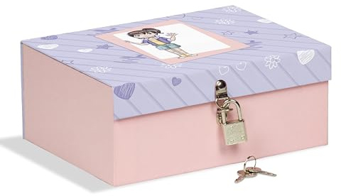 Låsbox 18,5 x 14 x 7,5 cm perfekt för hemligheter, smycken och figurer