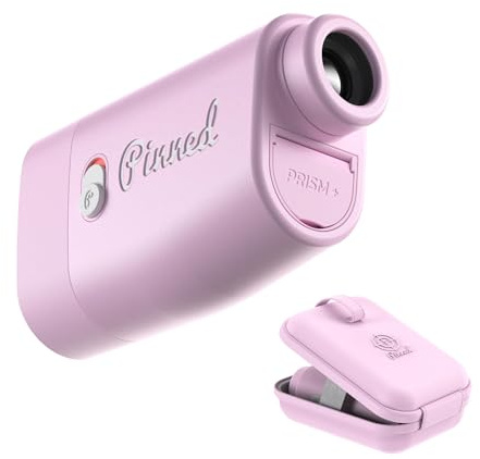 Pinned Prism Slope Golf Rangefinder - Golf Distance Rangefinder with Slope - USB Rechargeable, Pinned Locked Vibration Laser Range Finder - Range Finder Accessories & Gifts for Men and Women