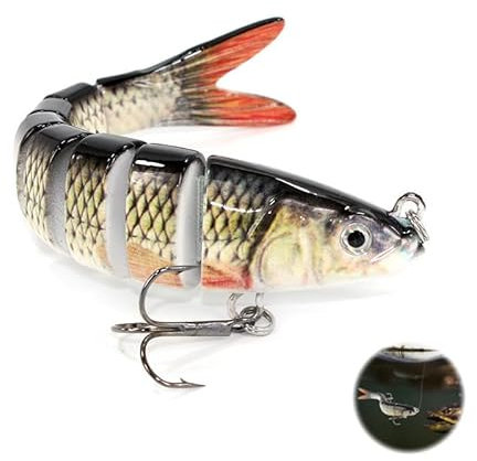 Angelköder, Kunstköder, Spinnköder, Fische Angeln Set, Wobbler Jerkbait,Barsch, im Meer, ideal zum Angeln auf Hecht, Barsch, Forelle – 27 g, langlebiger ABS-Kunststoff