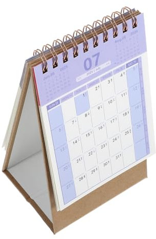 BCOATH Tanding Kleiner Tischkalender Akademischer Jahreskalender Spiralbindung Büro-desktop-kalenderständer