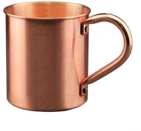 Zoegneer Stylish Pure Copper Mug Cup 450ML Cocktail Mug Coffee Mug Beer Mug Rolled Rim Straight Mug