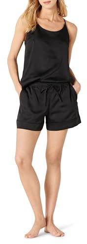 Amazon Essentials Damen Pyjama-Set Aus Satin Mit Trägertop Und Shorts In Relaxed-Fit