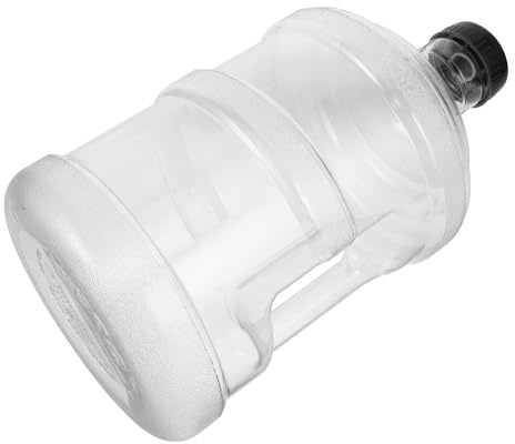 BESPORTBLE Tragbarer Wasserkanister 5 Liter Kunststoff Transparent mit Griff Weiter Öffnung Kompatibel für Camping Wandern Notfälle
