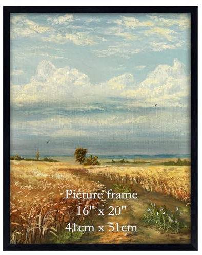Giftgarden Bilderrahmen 40x50 cm, Einzel Rahmen für 50x40 cm Fotos und Bilder | Großer Posterrahmen – ausschließlich für horizontale oder vertikale Wandmontage, Schwarz Fotorahmen | Für Poster, Puzzle, Fotos, Landschaften, Porträts und Kunstwerke, Verwendung in Kunsträumen, Büros und Zuhause