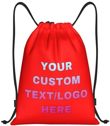 ROHBVMN personalisiert Rucksack mit Ihrem Logo–personalisiertes turnbeutel für Herren und Damen,personalisierte Sporttasche,schwimmtasche,Kordelzugtasche,ideal für Reisen und sportliche Aktivitäten