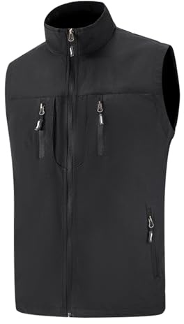RUMAOZIA Gilet sportivo estivo da uomo, leggero, da pesca, per attività all'aria aperta, multifunzione, traspirante, per campeggio, fotografia, senza maniche