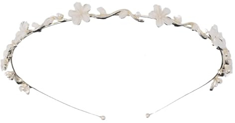 KWKPR Haarreif Kommunion Mädchen & Braut, Silber, Geblümt, Hochzeit & Feste Anlässe, 1 Stück