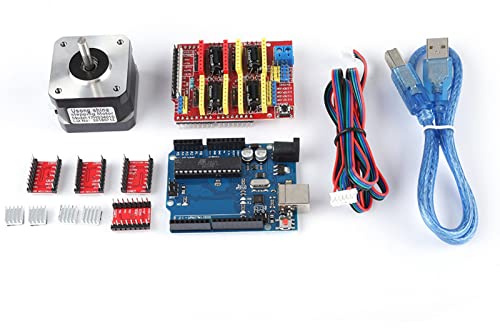 SPYMINNPOO CNC Shield Controller Kits, Hochleistung mit Nema 17 Schrittmotor, 1,8 Grad Winkel für 3D-Drucker für Hobbyisten und Enthusiasten