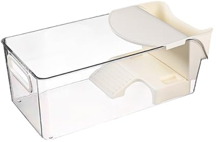 Aquarium De Reptile 15x9 Pouces, Boîte D'habitat Transparent, Boîtier De Reproduction Des Amphibiens, Plate-Forme Surélevée Enrôle À Queue | Boîte Claire Pour Les Crabes Grenouilles Lézards Tortues Pe