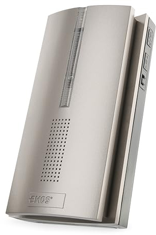 EMOS - Kabellose Türklingel P5763RN, batteriebetrieben - Ersatz/Zusatz-Repeater zu P5760N und P5763N - unbegrenzte Reichweite, 5 Lautstärken (0-85 dB), 16 Melodien, LED-Anzeige - Speicherfunktion