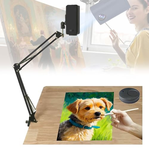 Proyector de Dibujo, Proyector Smart Sketcher con Mini Programa Profesional, Soporte, Caja de Luz Para Calcar, Corrección Trapezoidal Manual, Compatible con Cualquier Material de Imagen