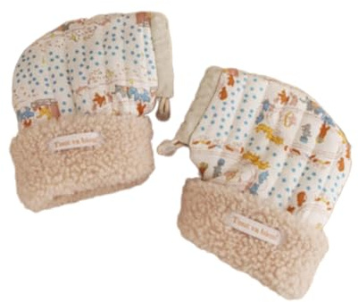 Gants de scooter pour enfants en peluche chaude pour bébé - Anti-gel - Pour sorties et landau - Chauffe-mains