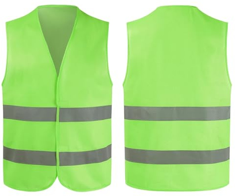 SynapSYA Gilet Alta visibilità Gilet ad Alta visibilità Riflettente da Lavoro, Notte, Casual for Ragazzi(Color 3)