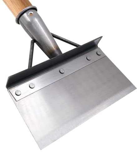 Pala di pulizia multifunzione, pala da giardino, grande pala piatta in acciaio al manganese, raschietto per pulire e rimuovere erbacce e schiuma, attrezzi da giardino per spalare la