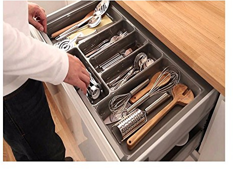 Plastic Cutlery Tray for Kitchen Drawers Insert Various Sizes/Formations (422mm x 800mm)