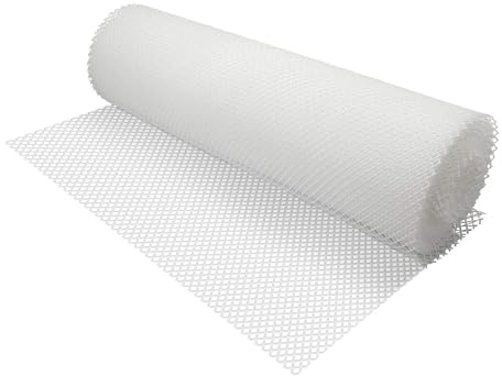 We Can Source It Ltd - White Bar Shelf Liner Mat Roll 61cm x 10m - Cut to Size Mesh Surface for Pub Counters Glass Shelves and Bottle Areas - Non Slip Bar Liner for Storage Protection and Daily Use