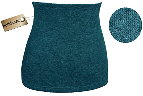 alles-meine.de GmbH Angora Wolle - türkis/Petrol blau - Nierenwärmer/Bauchwärmer/Rückenwärmer - Größe: Damen Frauen L - ideal auch für Blasenentzündung und Hexenschuss/Rü..