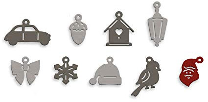 Auto Schneeflocke Haus Light Birds Hut stirbt für die Kartenherstellung Scrapbooking Prägeschablonen Metallschneidwerkzeuge für die Papierherstellung Weihnachtsstempel Handmade Crafts Grußkarte