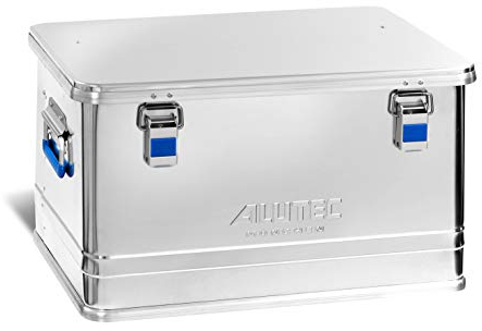 ALUTEC München COMFORT 60 caja de aluminio (60 l de capacidad, dimensiones interiores 550 x 350 x 315 x 315 mm, a prueba de polvo y salpicaduras, caja de herramientas, caja de almacenamiento, peso