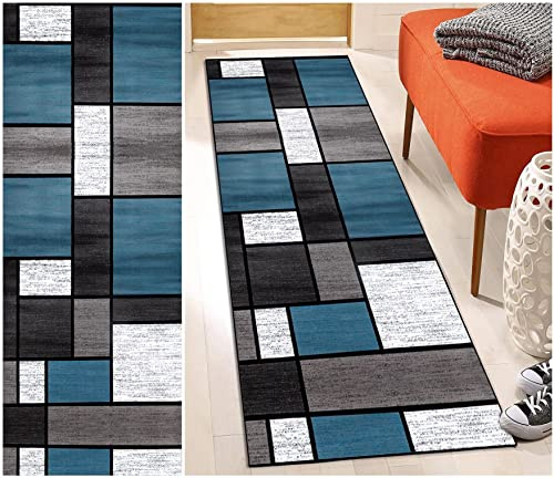 DTUQYX Teppich Läufer Flur Küche rutschfest 40 x 120CM, Polyester Waschbar und Dauerhaft, Schlafzimmer Muster Carpet, für Wohnzimmer Büro Esszimmer, Anpassbar Teppichläufer Meterware