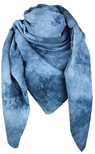 XXL Musselin Tuch Schal 100% feine Baumwolle 130x130cm Damenhalstuch Halstuch Musselintuch Musselin Damen Herren Männer Frauen