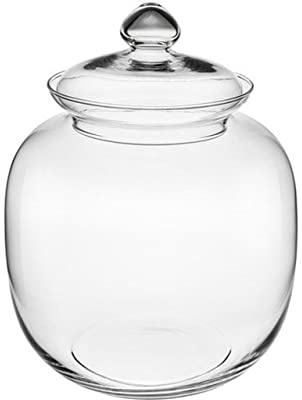 SWEET HOME Scatola potiche biscottiera in vetro trasparente con coperchio cod.SB02722LU cm 25h diam.24,5 by Varotto & Co.
