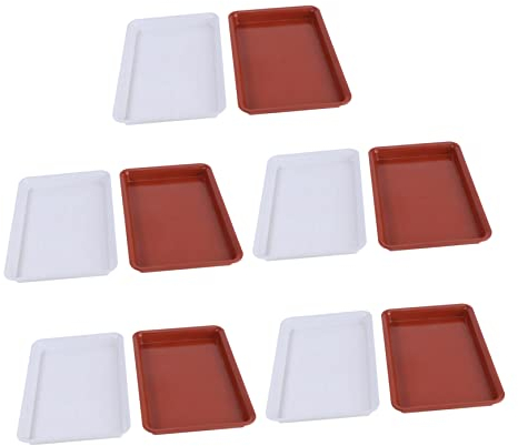 Gogogmee 10pièces Plateau pour Pots De Fleurs Plastique Assiette pour Pots De Fleurs Bac à Eau Design Simple Facile à Nettoyer