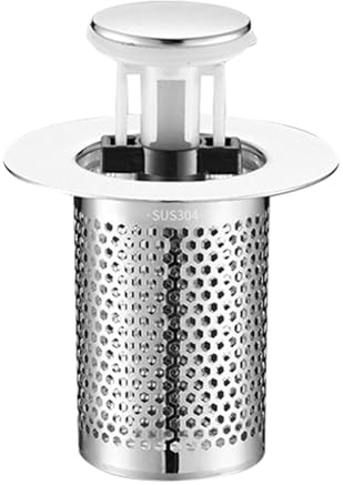 Waschbeckenstöpsel Mit Sieb, Abflusssieb Waschbecken, 2024 Neu Abflusssiebe Aus Rostfreiem Edelstahl Beckenablauffilter, Abflussstopfen Für 34–38 Mm Abflussstöpsel