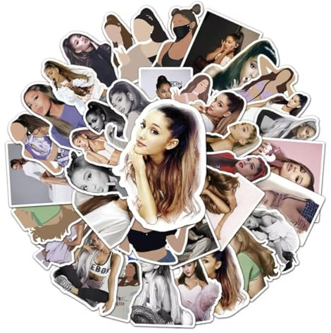 Ariana Singer Vinyl Decal Stickers - Set of 50 Die-Cut - Suitable for Laptops, Phones, Cases, Walls, Luggage, Books, and Water Bottles