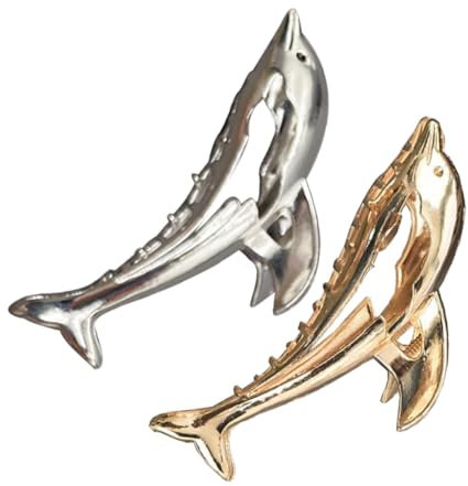 BIUDECO Lot De 2 Grandes Pinces à Cheveux Griffes En Alliage De Zinc, Taille Moyenne, Pour Cheveux Épais, Femmes Adultes, Usage Quotidien, Couleurs Argenté Et Doré