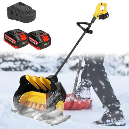 Pala quitanieves eléctrica, quitanieves eléctrico de Mano inalámbrico, Pala quitanieves de Mano sin escobillas de 23000 RPM, Ancho de Limpieza de 41 cm, dirección Ajustable, para Patio, Gran