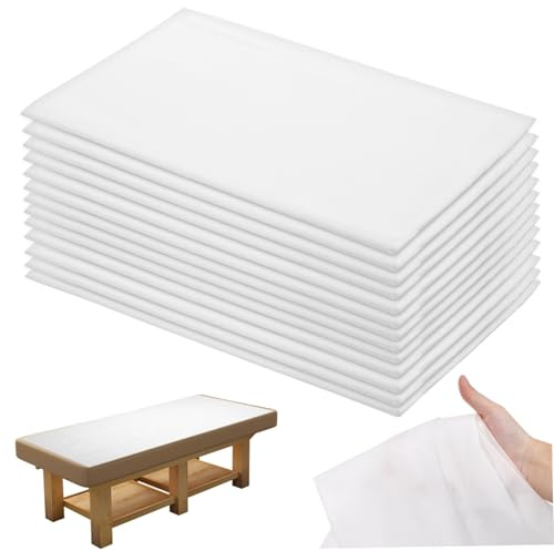 ULTECHNOVO 100piezas Almohadillas De Masaje Desechables Unidades Sábanas Blancas Para Spa y Salón Fundas Para De Masaje Uso Salas De Estética