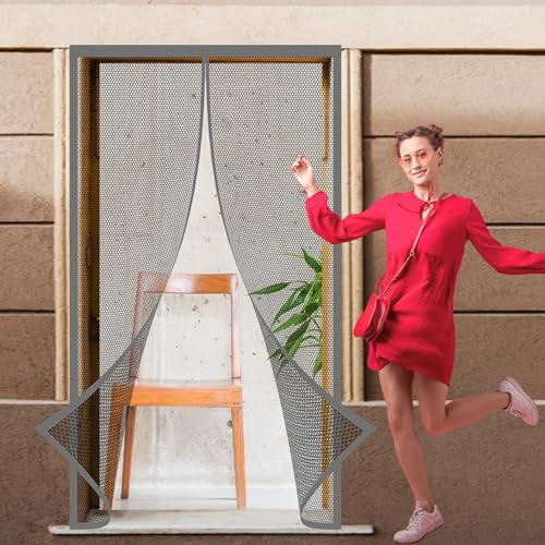 Zanzariera Magnetica Finestra 120 x 300 cm Senza Forare Zanzariera Magnetiche per Porte Finestre per Porte D'Ingresso, Finestra, Grigio