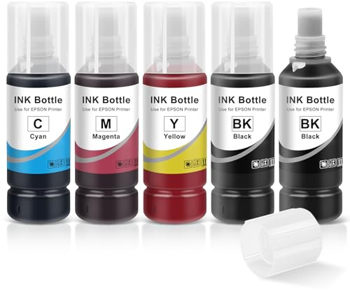 Tinte 104 4-Colour Multipack,Tinte 104 Multipack kompatibel für Epson 104 Tinte ET-2710 ET-2720 ET-2711 ET-4700 ET-2712 ET-2714 ET-2715 ET-2751 ET-15000 (2Schwarz, C, M, Gelb)