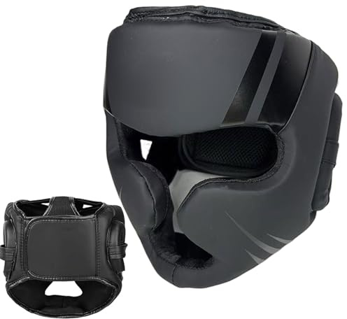 Baoqifong Protège-Tête Boxe Sparring,Casque de Protection pour Lutte | Équipement D'entraînement Léger, Protection Tête Absorbant Chocs pour Kickboxing Lutte MMA