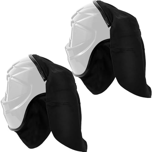 HaoHaio 2 Pcs Welding Helmet Cover & Bib Set Press Fit Seal for Neck Protection, Compatible with Most Welding Helmets, Welding Hood Accessories