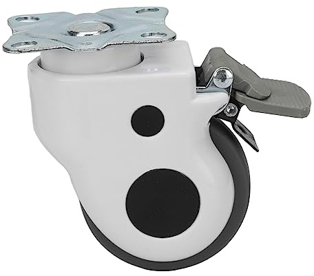 CHHELIHL Ruedas giratorias médicas con freno con ruedas de goma TPR, para camillas, portasueros, carros de servicio de alimentos, protección del piso que no deja marcas, reduce la