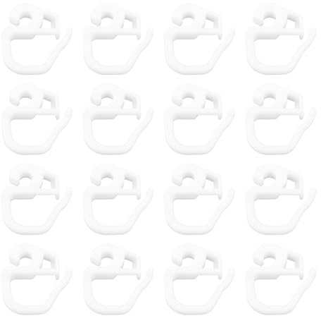 YINETTECH 100 Ganchos para Cortinas Blancos 701.886.83 Compatible con IKEA KVARTAL El Sistema de Rieles