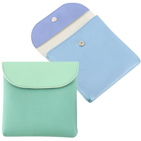 Bolsa de Almacenamiento de Tampones PU Portátil para Mujer 2 Piezas