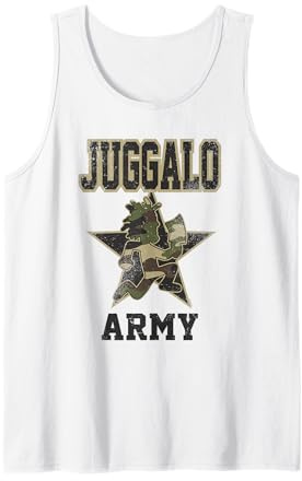 ICP Juggalo Army Hatchetman Camo Print Lettering Horrorcore Tank Top