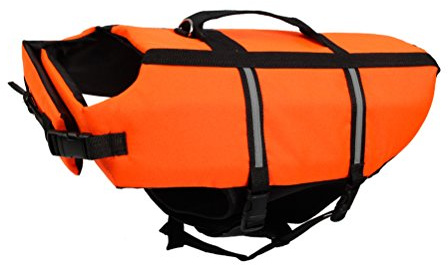 Reflektierende Hund Schwimmweste Rettungsweste für Klein Hund 0 – 3 kg Größe XXS Orange