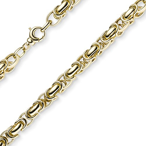 7mm Armband Armkette Königskette aus 585 Gold Gelbgold 19cm rund abgerundet
