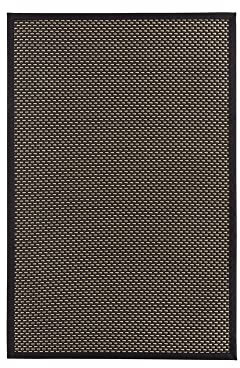 Lola Home Alfombra de Polipropileno Negra pie de Cama clásica para para Dormitorio de 60 x 90 cm Factory, Poliéster, 60x90