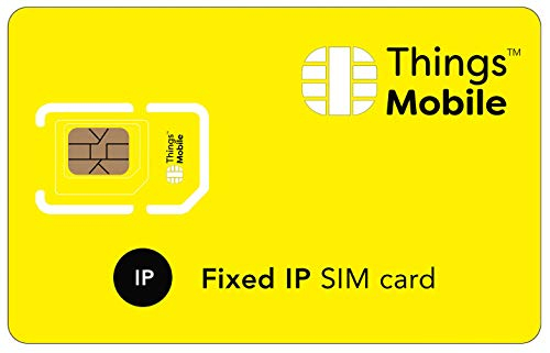 Scheda SIM con IP Fisso - Things Mobile - Copertura globale, rete multi-operatore GSM/2G/3G/4G LTE senza costi fissi, senza scadenza con tariffe competitive. 10 € di credito Incluso