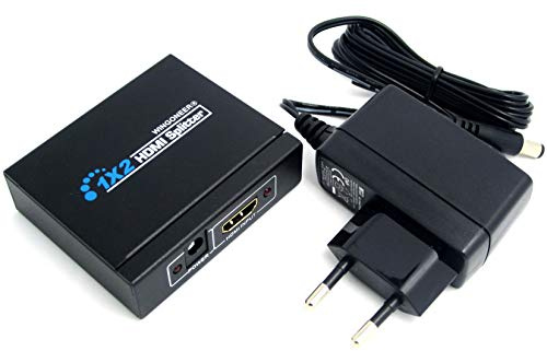 Namvo WINGONEER 1x2 HDMI Splitter 1 in 2 Ausgänge HDMI V1.4 für HD TV PS3 PS4 Blu-ray