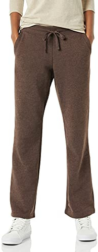 Amazon Essentials Pantalones Deportivos de Pierna Recta con Cordón para Mujer, Forro Polar (Disponibles en Tallas Grandes) Mujer, Chocolate, S