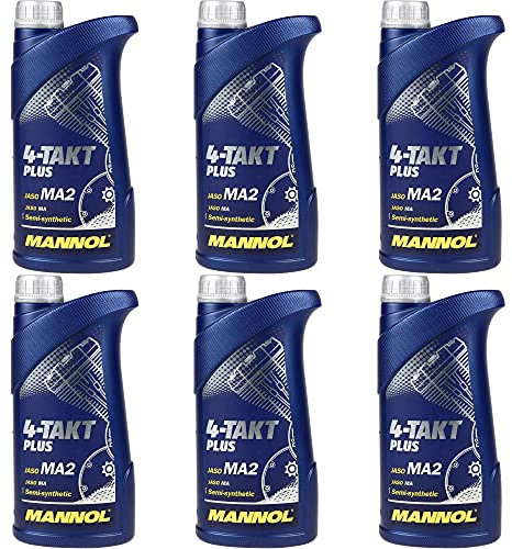 QR-Parts Set 85479397 MN7202-1 6x1 Liter Original MANNOL Motoröl 4-Takt Plus 10W-40 Motorradöl Bike Oil