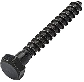 Blackline Holzschraube schwarz 8.0 x 30mm - 5 Stück Sechskantschraube SW-13 DIN571 Schrauben Holzschrauben