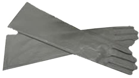 Winter Damen Mode Schaffell Leder Handschuhe Damen Echtes Leder Fäustlinge Damen Lange Stil Arm Ärmel Handschuhe, grau, 7.5